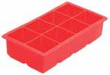 Made of sturdy, stackable polypropylene Makes six (6) perfectly spherical 2" cubes 2-piece top and bottom tray for easy