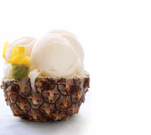 ) ½ cup heavy cream (or milk or low-fat milk) 2 to 4 tablespoons sugar 1 teaspoon vanilla extract 5 minutes + freezing makes 4 servings Freeze cut pineapple overnight.