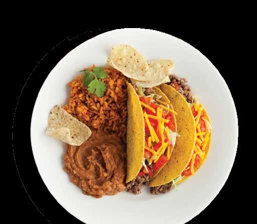 salsa, tomatoes, onion, refried beans, Spanish rice and cheesecake Add Chips and