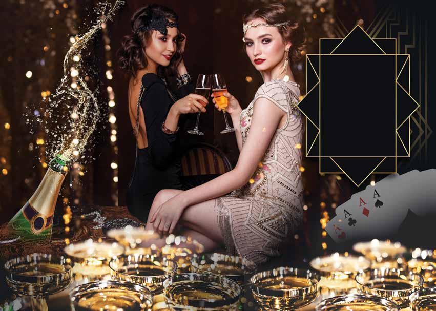 This year we will end the festive period in style with the ultimate Great Gatsby party. So, dress in your finery and prepare for a night filled with fun, frolics and flappers.