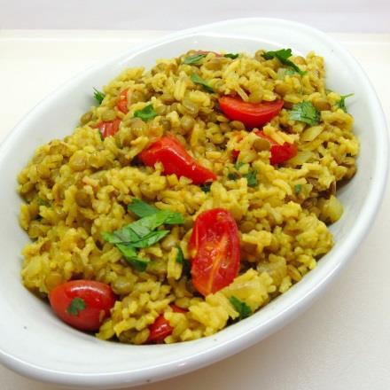 Indian Rice Basmati rice Onion Oil Cayenne Salt Curry powder Cumin seeds Vegetables or meat