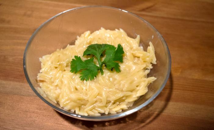 Parmesan Orzo 2 tablespoons butter 1 cup uncooked orzo pasta 1 (14.