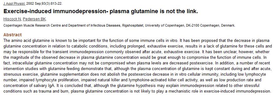 Koncentracija glutamina u plazmi verovatno