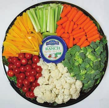 99 3F Garden Veggie Platter Includes Cherry Tomatoes, Cauliflower, Broccoli, Baby
