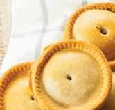 Medium Potato & Meat Pie 36x208g Circular shaped pie with a potato, meat and onion filling encased in pastry 81106 Greenhalghs Large Potato & Meat Pie 24x273g Large circular shaped pie with a potato,