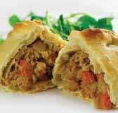 vegetable and beef filling encased in puff pastry 80058 Wrights Pea Supper Pie 24x275g Mushy peas on a minced beef and onion filling in a shortcrust pastry base, with a puff pastry lid 80057 Wrights