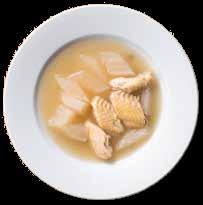 double-boiled traditional pure goodness chicken soup WILD MUSHROOM SOUP sautéed wild mushrooms with double cream,
