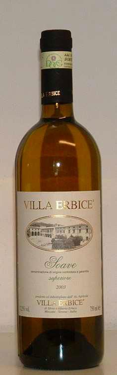 Villa Erbice 888.496.4994 Villa Erbice Soave Superiore DOCG Producer: Villa Erbice Varietal: 100% Garganega Region: Veneto Vineyard: Territory: Mezzane di Sotto (Verona); Vineyard: 200m.