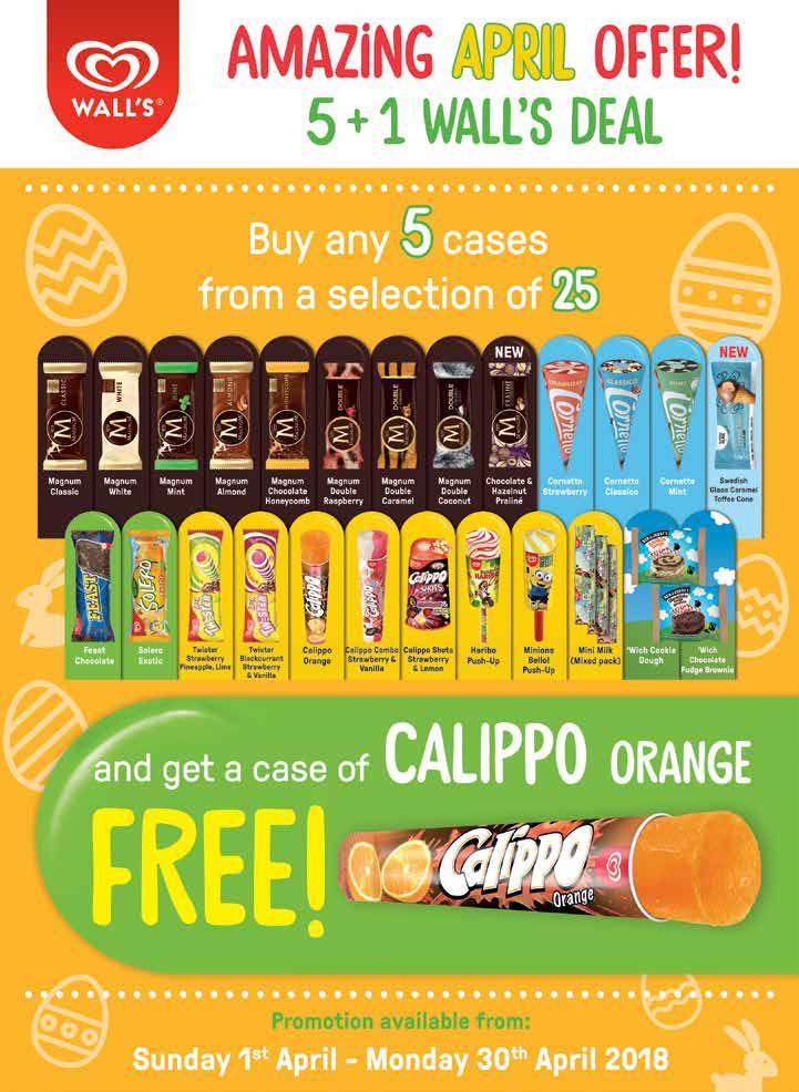 BUY ANY 5 CASES FROM A SELECTION OF 25 AND GET A CASE OF 8181 CALIPPO ORANGE