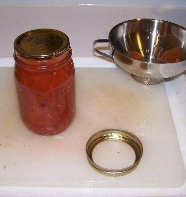 them in the freezer. You're done! Be sure the contact surfaces (top of the jar and underside of the ring) are clean to get a good seal!