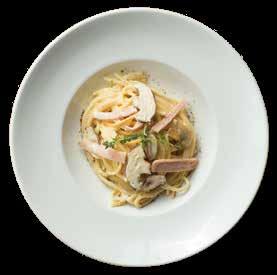 PASTAS CHEESE SPAGHETTI CARBONARA spaghetti al dente with sliced mushroom and chicken slices simmered in cheese cream-based sauce SPAGHETTI AGLIO OLIO sautéed spaghetti al dente with vegetables and
