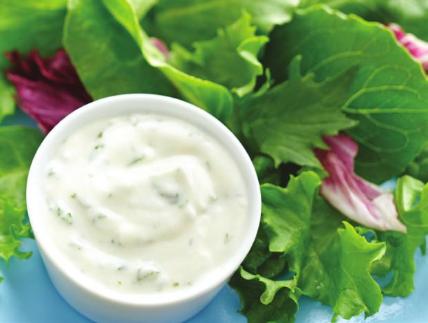 WHOLESOME SUBSTITUTIONS WITH YOGURT IN SALADS AND SAUCES. Salads and Sauces Become Creamier and More Nutritious with Try using yogurt for a rich, smooth texture in your salad dressings.