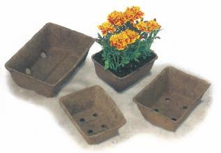 Wood Fibre Pots & Trays Similar to Jiffy Pots, these are made from compressed wood fibre. They allow adequate soil aeration but do not decompose prematurely. Case prices available on request.