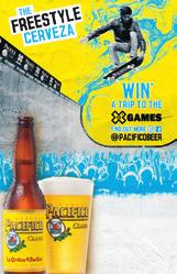 Pacifico Is Back As The Official Beer Sponsor Of The X Games Of the top 35 beer brands, Pacifico was the fastest-growing brand during summer.
