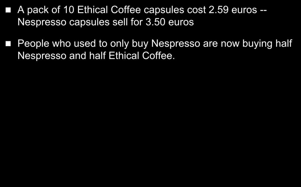 Nespresso Faces knockoff Challengers Price sells A pack of