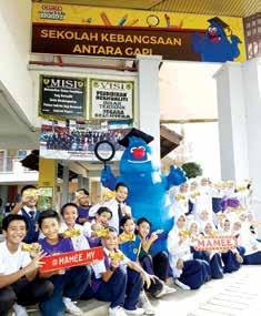 For example, Sekolah Kebangsaan Antara Gapi received contributions in the shape of an information board at the children s pick-up and drop-off containing educational messages and precautions of