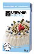 neutral, mixable with dairy cream DANICA Sweetwhip Premium *) 1 L Tetra or 10 L Bag-in-box 12/1