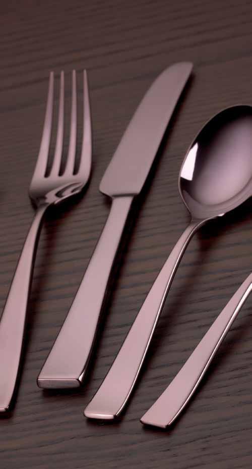 Argento CopperTM Sleek concave handles give Argento Elemental Copper flatware a contemporary look and feel, but this simply elegant flatware