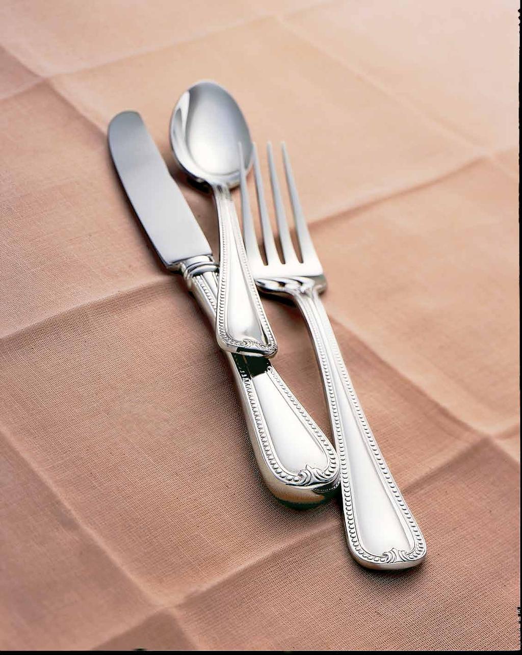 TronadaTM Featuring detailed etching forming rings on the handles, Tronada Flatware is the perfect design for any contemporary look.