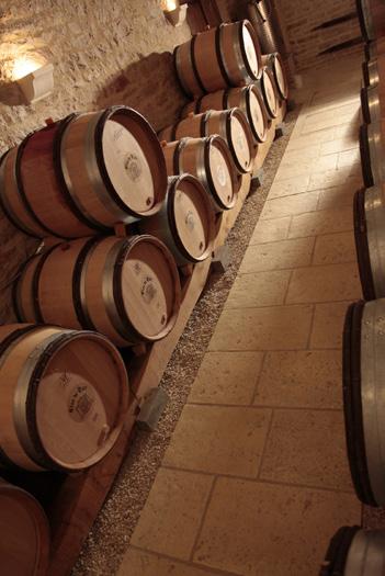 Each cuvée matures in new oak barrels, primarily from France s Tronçais forest, for approximately 18 months.
