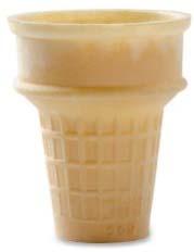 Flour is one of the main ingredients in ice cream cones.