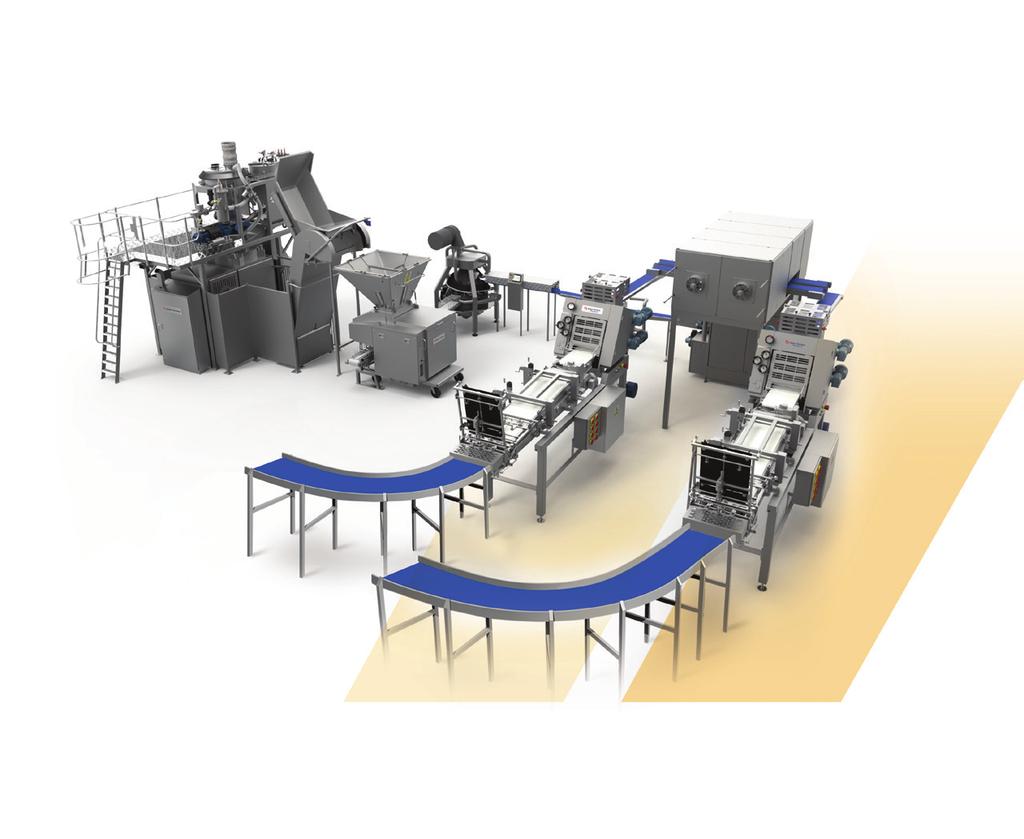 Process Integrated Mixing and Forming Systems A typica Baker Perkins mixing and forming system comprises two Tweedy mixers, an Accurist2.