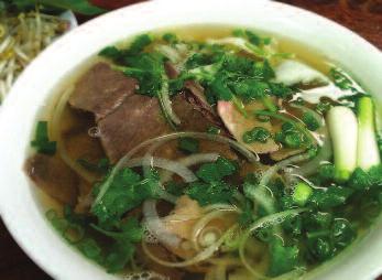 Pho Pho is a traditional Vietnamese noodle soup served in a bowl filled w/ white rice noodles, your choice of meat, white & green onions & hot beef/vegetarian broth.