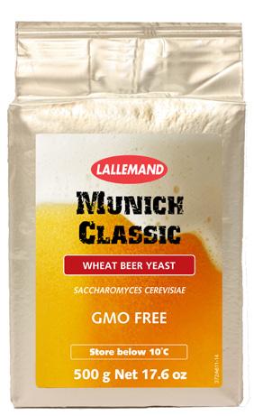 Munich Classic Wheat Beer Yeast Saccharomyces cerevisiae MUNICH CLASSIC WHEAT BEER YEAST NATURAL KOSHER (500G) GMO FREE Commercial and Technical Inquiries: BREWING@LALLEMAND.