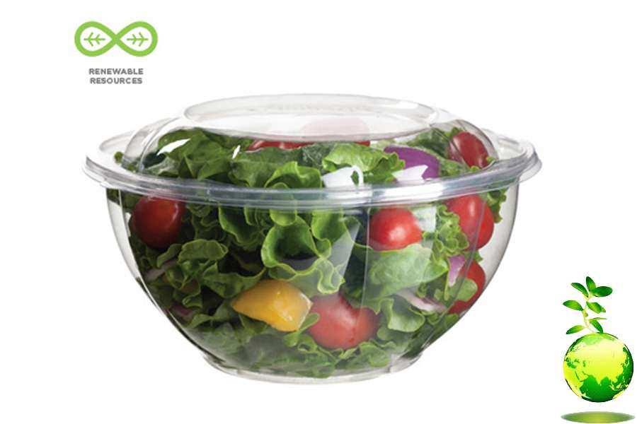 salad bowl is just the right size for a small salad. Top Diameter: 5.5" Height: 2-12/16" Case includes 150 bowls and 150 lids.