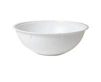 FOODSERVICE DISPOSABLES CATER BOWLS White 256 oz 16" poly polypropylene bowl for use in the catering industry.