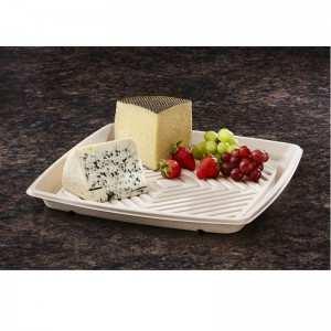 7" SQUARE PULP CATER-TRAY 25/CS SAB-49114F CATER TRAYS 14" SQUARE PULP CATER-TRAY 25/CS This bowl is an eco-friendly food packaging option that is 100% compostable as it is made from renewable