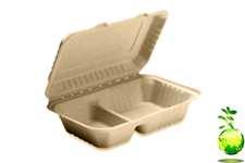 water & oil resistant, heavy duty, biodegradable and compostable, FDA approved for food use, microwaveable. B-HOAGIE CONTAINERS - HINGED CARRYOUT ECO HOAGIE CONTAINER 250/CS Hoagie Hinged Container.