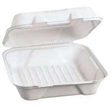 FOODSERVICE DISPOSABLES CONTAINERS - HINGED CARRYOUT These products are all natural and made from annually renewable resources.