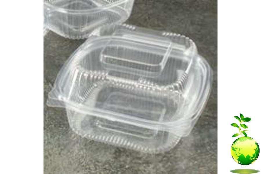 These clamshell containers are a great eco-friendly option for packaging your restaurant's carry out and to go orders. 1 piece.