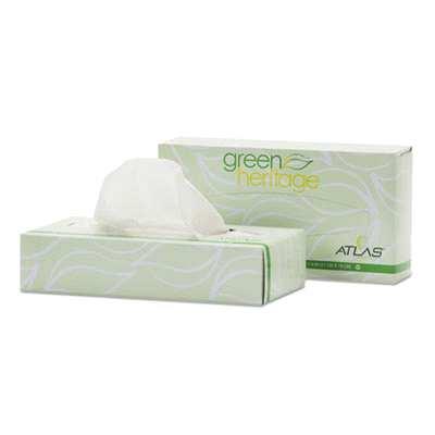 This tissue is made from 100% recycled fibers and meets EPA guidelines with 10% post-consumer waste.
