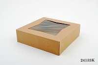 5" KRAFT WINDOW BOX 200/CS Naturally Kraft Window Bakery Boxes are a perfect way to showcase your bakery items!