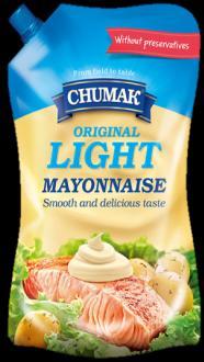 Mayonnaise Chumak mayonnaise is produced without adding any
