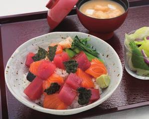 miso soup 納豆またはトビコが入ります 15. SESERAGI Don 17.