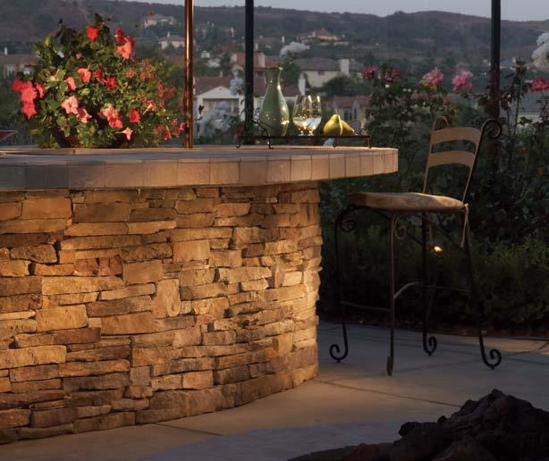 A Solid Choice There is no mistaking the impact of manufactured stone veneer as an architectural element.