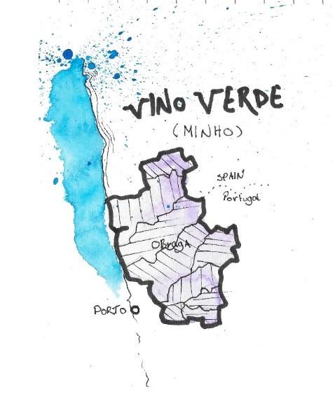 Vinho Verde is the biggest DOC of Portugal, up in the cool, rainy, verdant north west.