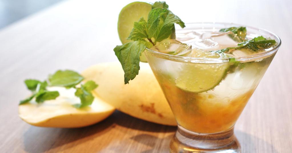 ANDROS Mango Mojito Ingredients; Andros Mango Ripple Base 30ml. Rum 20-30 ml. Soda Water 60 ml.