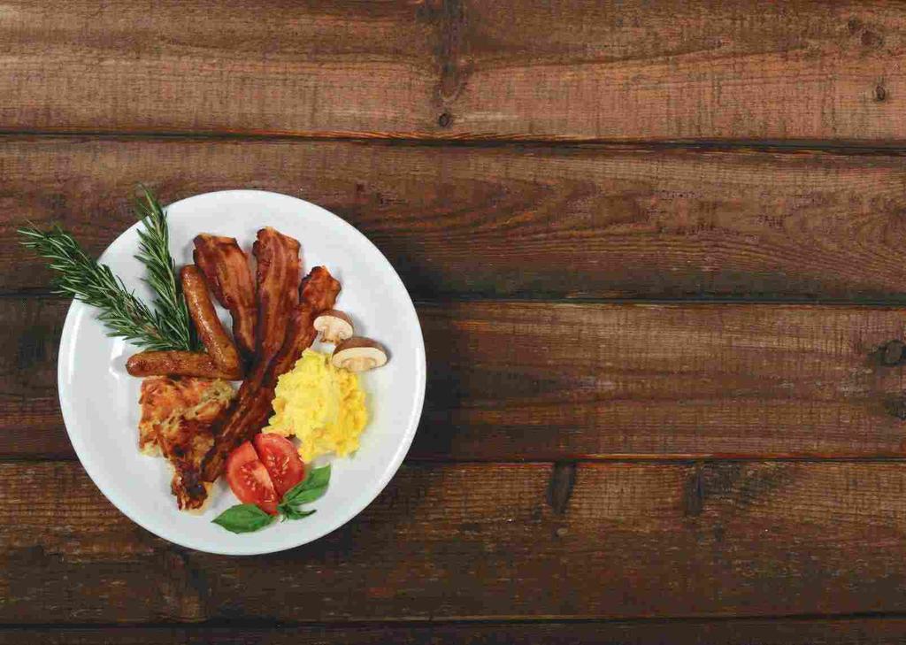THE BREAKFAST SOLUTION - BUFFETS BREAKFAST OPTIONS AVAILABLE BETWEEN 7AM AND 11AM THE TRAINER S HEALTHY WAY BREAKFAST 16 Egg White Frittata or Scrambled Egg White Choice of one Protein Turkey Bacon