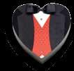chews, crunchy nuts and brittles. Presented in a dapper Tuxedo Heart gift box. Approximately 26 pieces.