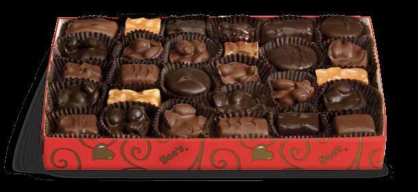 Satisfy groups of every size One-pound boxes are ideal for 5 6 people; five-pound boxes are ideal for 25 30. Delivered in Valentine s Day gift wrap.