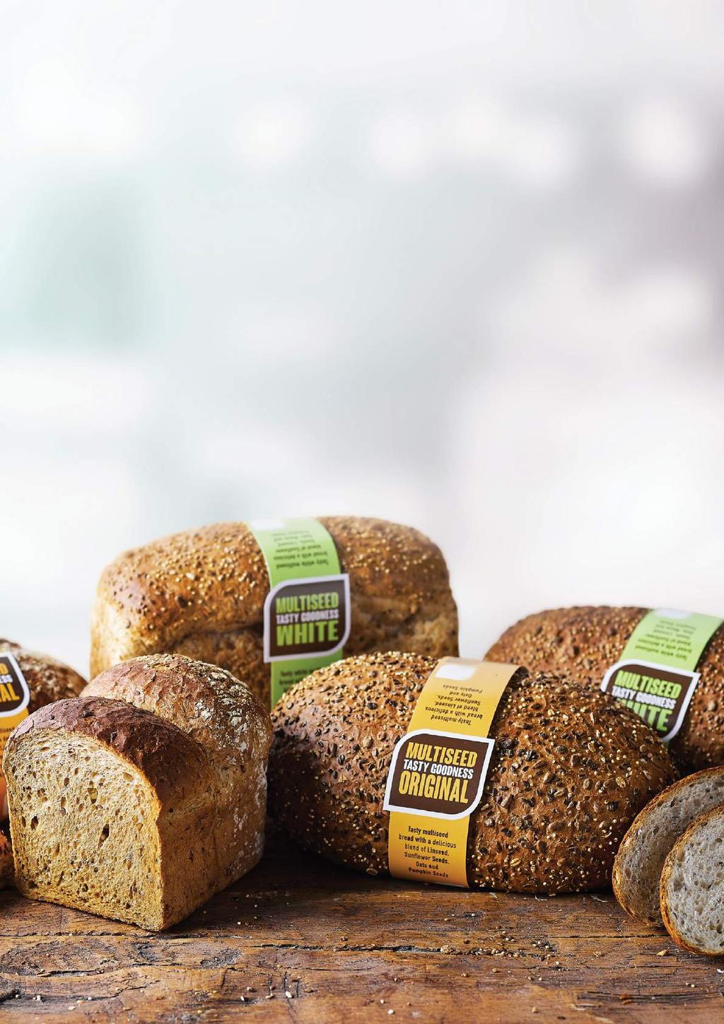 Tasty multiseed bread with a delicious combination of sunflower seeds, linseed, pumpkin seeds and oats.