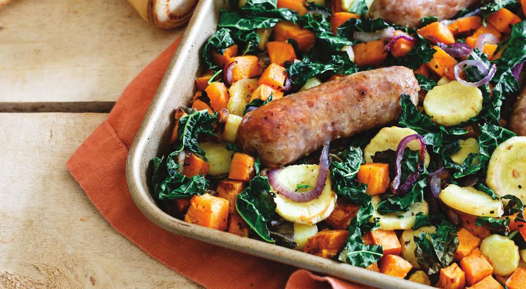 Italian Sausage with Fall Veggies Serves 4. Prep time: 15 minutes active; 1 hour total.
