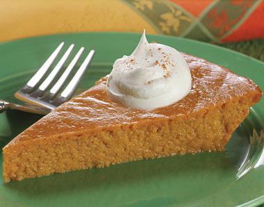 Baked Pumpkin Oven Temp: 350 F Cook time: 35 minutes Servings: 8-10 2 cups (1-15 oz can) Libby s pumpkin 1 cup Splenda 1 cup fat free evaporated milk 2 eggs 1/2 cup flour 1 tsp vanilla 1/4 tsp baking