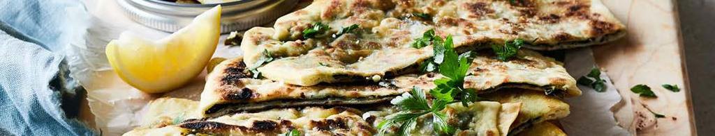 Gozleme KIYMALI...$10 Beef mince, spinach and cheese CHICKEN...$10 Chicken, mushroom and cheese CHEESY...$10 Cheese and parsley VEGETARIAN.