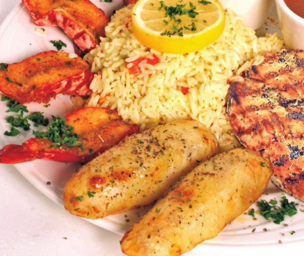 + 150 $ 24,00 Grilled chicken filet with butterfly shrimps