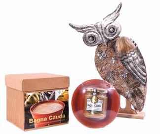 03 14 Bagna Cauda Set includes ceramic Pot (Owl